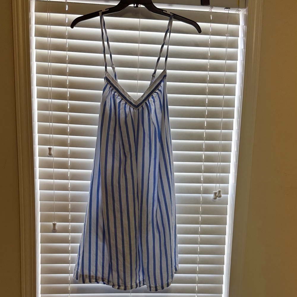 Ava & Viv Blue and White Striped Garment